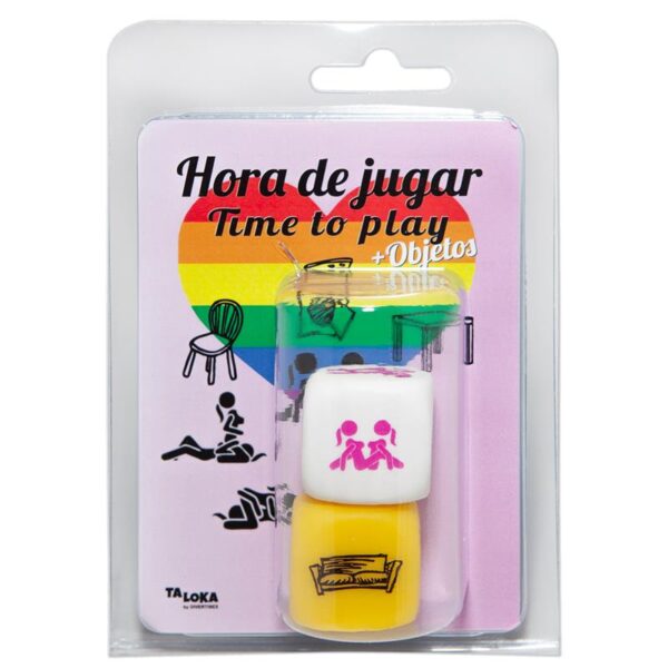 Set of white postures dice and a places dice.
