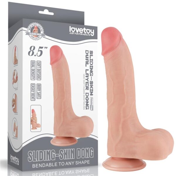 Sliding Skin Dual Layer Dildo 8.5 - Image 12