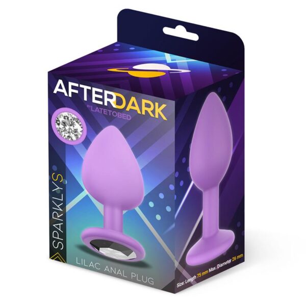 Sparkly Butt Plug Size S Silicone Lilac - Image 4
