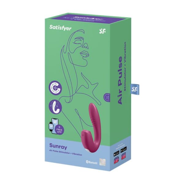 Sunray Berry Clitoris Sucker and Vibe 2 in 1 USB - Image 6