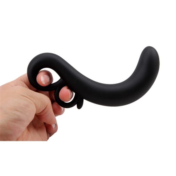 Two-Finger G-Spot Plug Silicone Black - Image 3