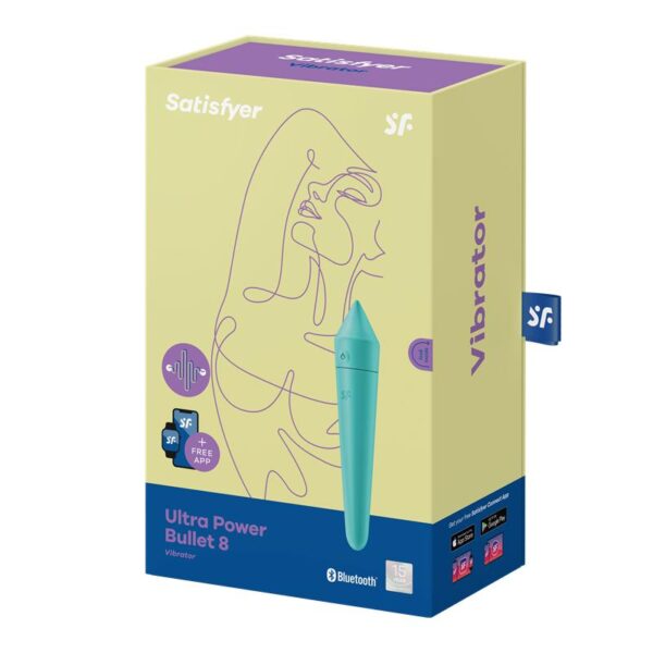 Ultra Power Bullet 8 Vibrating Bullet with APP Turquoise - Image 7