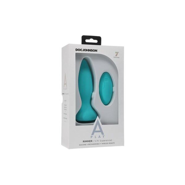 Vibrating and Rotating Butt Plug Rimmer Experienced Turquoise - Image 2