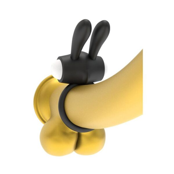 Vibrating Cockring Power Clit Black - Image 4
