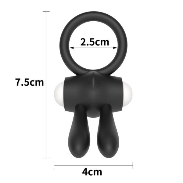 Vibrating Cockring Power Clit Black - Image 5