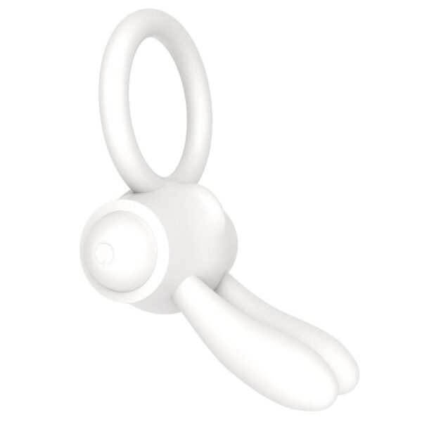 Vibrating Cockring Power Clit White - Image 2