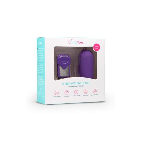Vibration Egg Remote Control 10 Functions Purple - Image 6