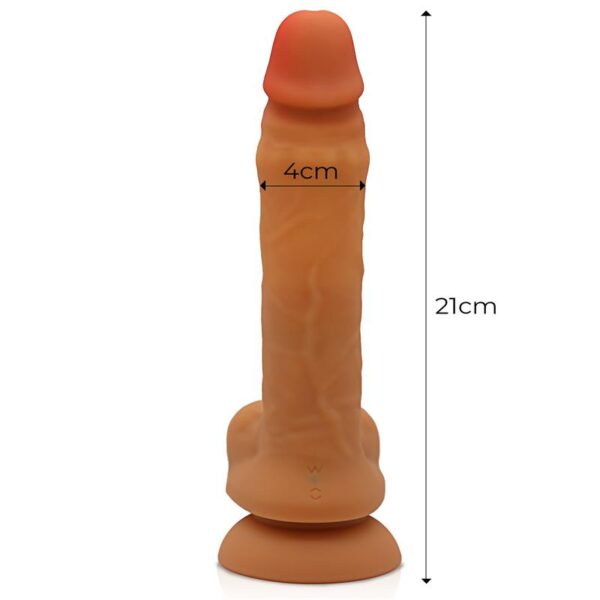 Adriano Realistic Dildo Vibrating with Internal Up and Down Beads - Image 5