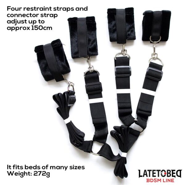 Bed Restraint Set with Adjustbable and Desmontable Cuffs - Image 7