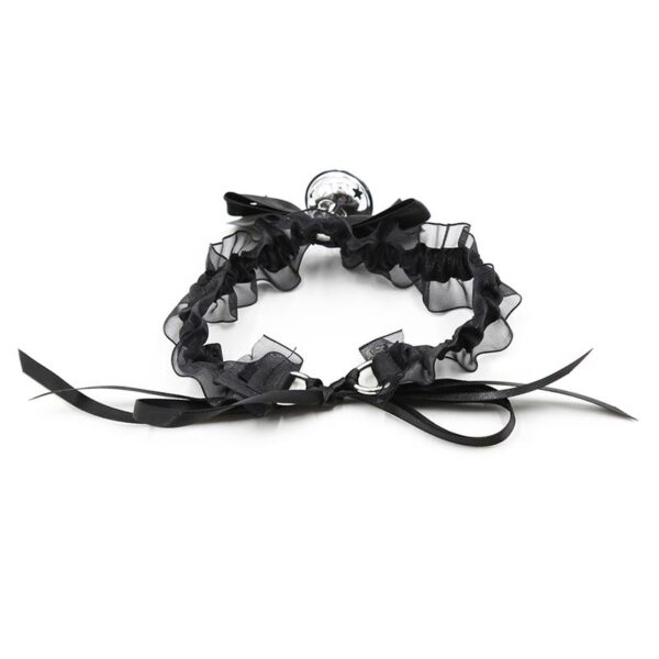 Collar with Bow, Bell and Lace - Image 4