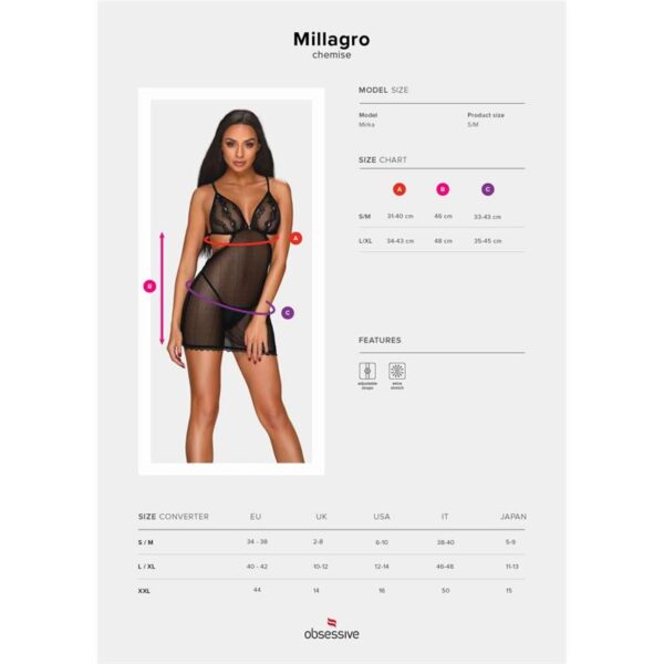 Millagro Sheer Fishnet Dress With Thong - Image 3