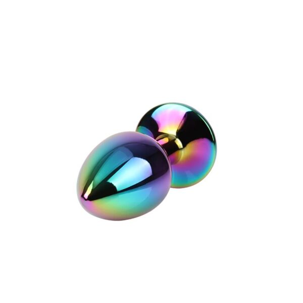 Rainbow Gem Multicolored Anal Plug with Jewel Size S - Image 4