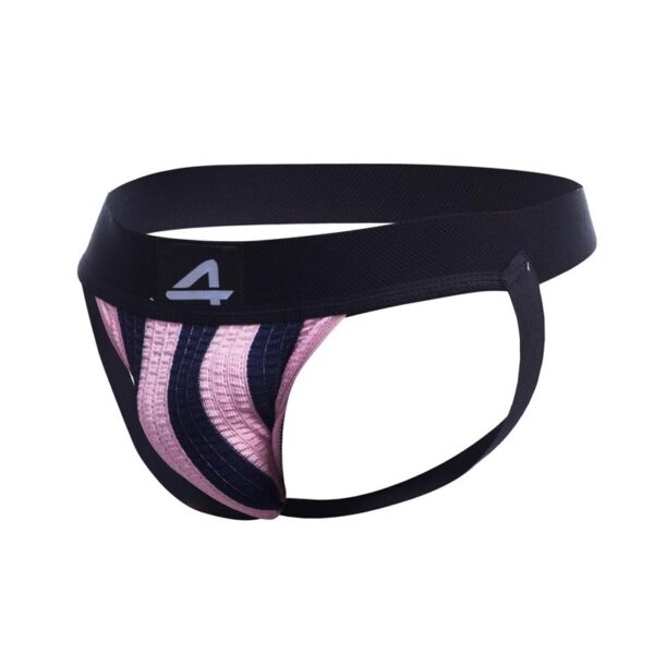 Stripe-Pink Jockstrap Pink and Black - Image 3
